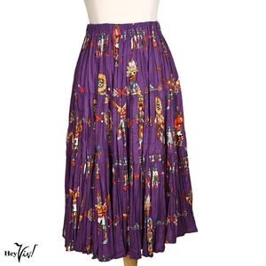 Sedona Stitchery Broomstick Skirt 3 Tier South Western Print Cotton - Hey Viv